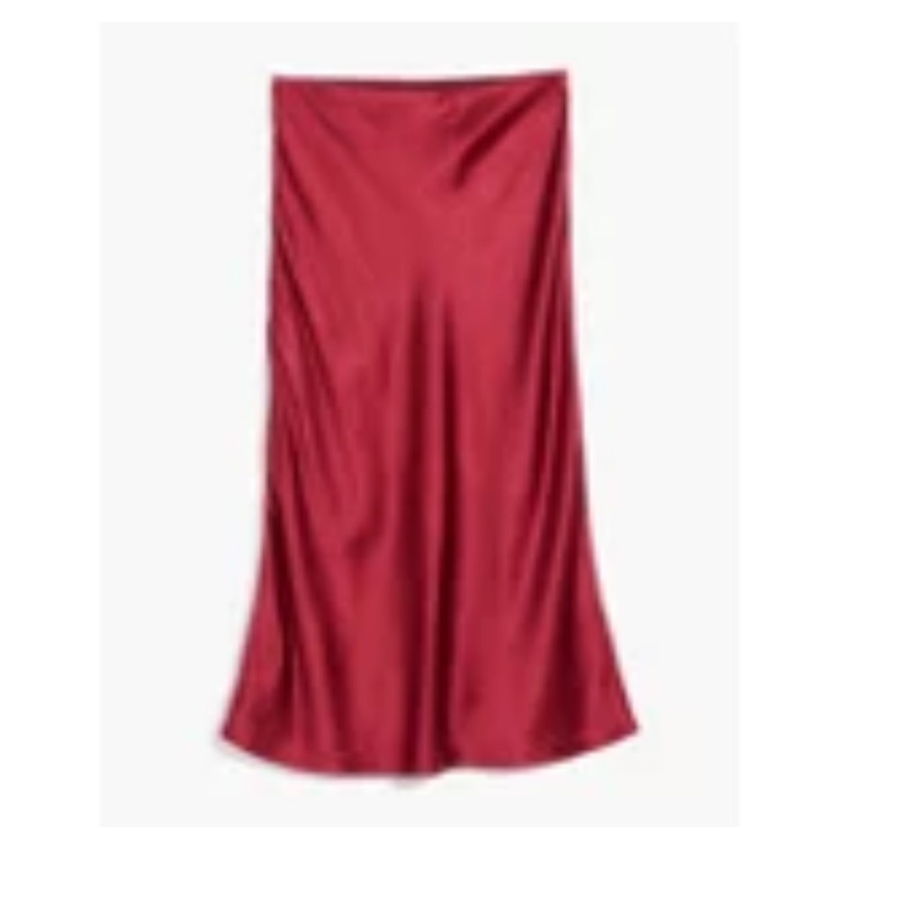 Madewell Satin Midi Slip Skirt
